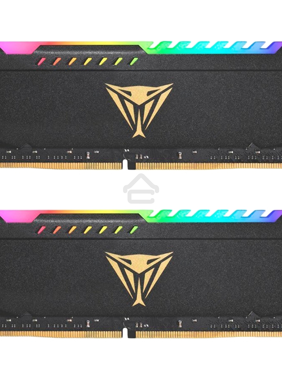 Оперативная память Patriot Viper Steel, DDR4, 64GB (2x32GB), 3200MHz, CL18, DIMM, с радиатором, RGB, черный