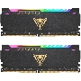 Оперативная память Patriot Viper Steel, DDR4, 64GB (2x32GB), 3200MHz, CL18, DIMM, с радиатором, RGB, черный