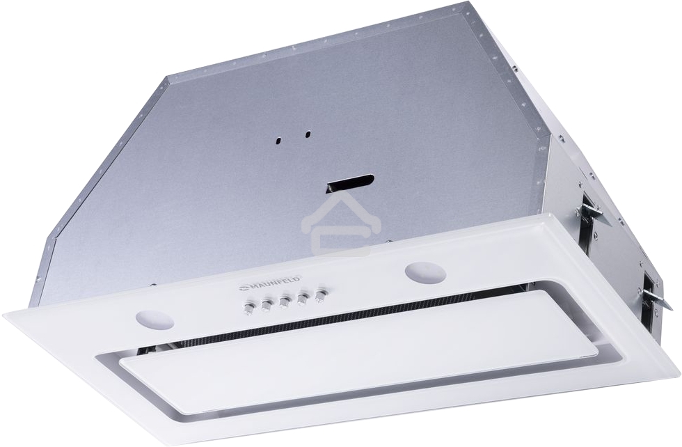 Вытяжка встраиваемая Maunfeld TRAPEZE 601GG белый, 60 см, 1150 куб. м/ч, 54 дБ