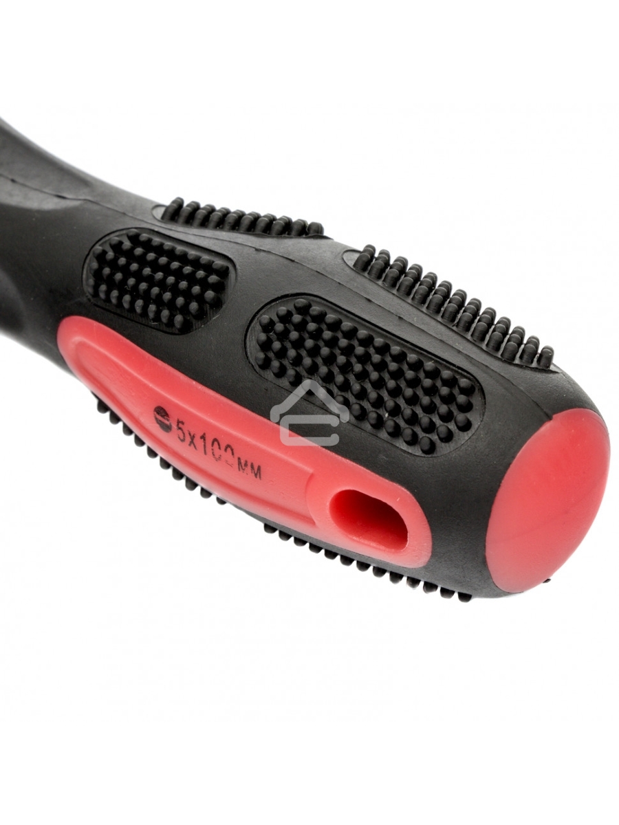 Отвертка Anti-Slip, SL5,0 х 100 мм, CrV, двухкомп. рукоятка Matrix