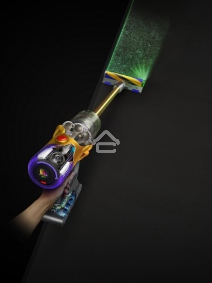 Пылесос вертикальный Dyson V12 Detect Slim Absolute желтый/серый, питание от аккумулятора, 150 Вт, уборка сухая, пылесборник 0.35 л, работа от АКБ max - 60 мин