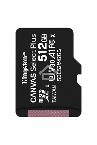 Флеш карта microSDHC 512GB microSDXC Class10 Kingston <SDCS2/512GBSP> UHS-I Canvas Select up to 100MB/s без адапт
