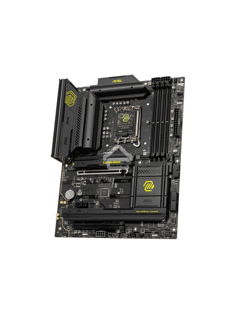 Материнская плата MSI MAG B860 TOMAHAWK WIFI, LGA 1851, Intel B860, 4xDDR5, 4xSATA, 3xM.2, 1xPCIe 4.0 x4, 1xPCIe 5.0 x16, 1xDP, 1xHDMI, 1xUSB-C, 1x 5Gb LAN, 4xUSB-A 2.0, 4xUSB-A 3.2 Gen 2, 7.1, 2x3.5 мм, TOSLINK, ATX