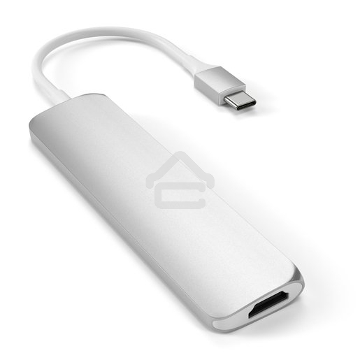 USB-C адаптер Satechi Type-C Slim Multiport Adapter V2. Интерфейс USB-C. серебристый.