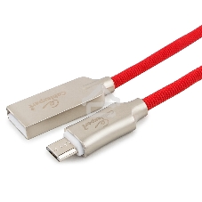 Кабель USB2.0 Cablexpert CC-P-mUSB02R-1.8M, AM/microB, серия Platinum, длина 1.8м, красный, блистер