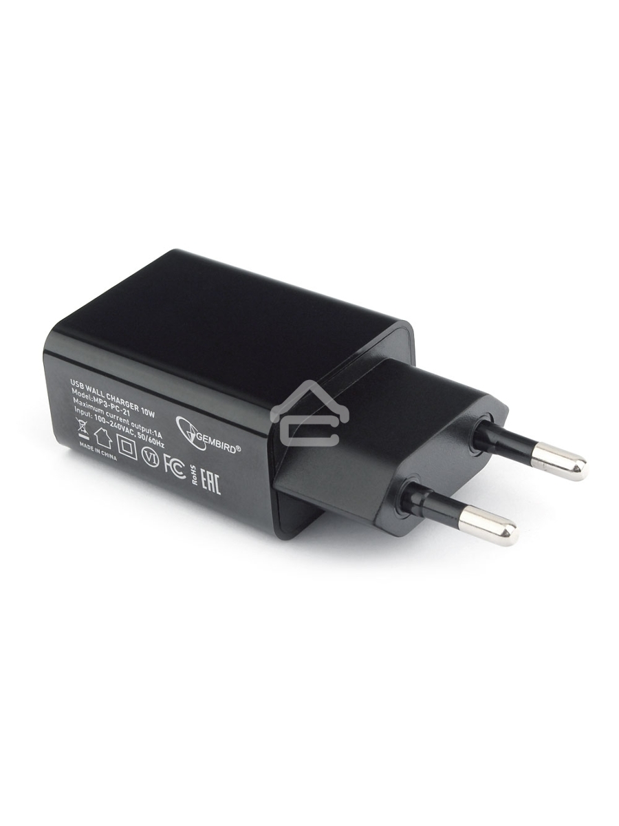 Адаптер питания Cablexpert MP3A-PC-21 100/220V - 5V USB 1 порт, 1A, черный