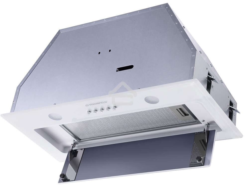 Вытяжка встраиваемая Maunfeld TRAPEZE 601GG белый, 60 см, 1150 куб. м/ч, 54 дБ