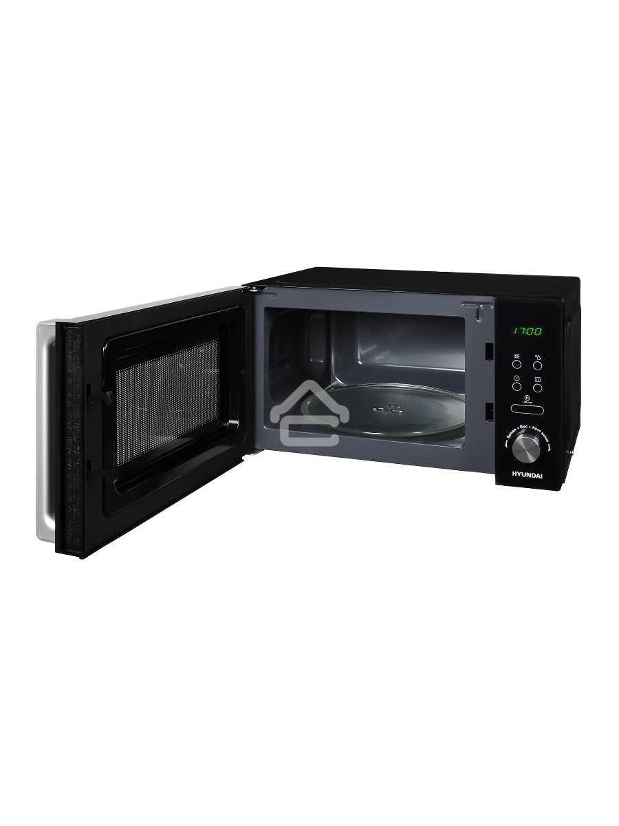 Микроволновая печь Hyundai HYM-D3001 черный, 20 л, 700 Вт, переключатели - поворотный механизм/сенсор