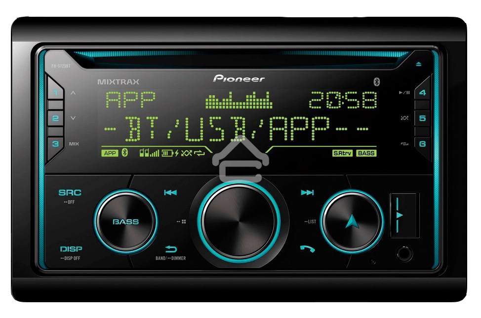 Автомагнитола Pioneer FH-S725BT 2DIN 4x50Вт