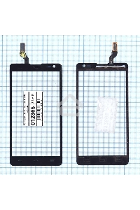 Сенсорное стекло (тачскрин) для LG Optimus L9 II D605, черное