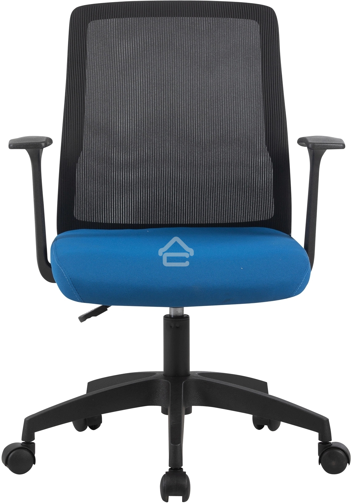 Кресло компьютерное Cactus CS-MC222-BKBL черный, сиденье темно-синий, сетка/ткань, низк.спин. крестов. пластик, пластик черный