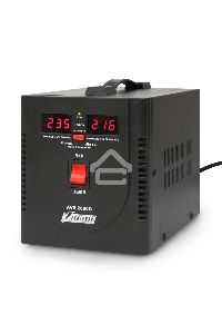 Стабилизатор напряжения Powerman AVS-D Voltage Regulator 2000VA, Digital Indication, 2x Schuko Outlets, 1m Power Cord, 230V, 1 year warranty, Black 