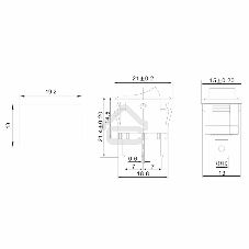Выключатель клавишный 250V 6А (3с) ON-ON черный Mini Rexant