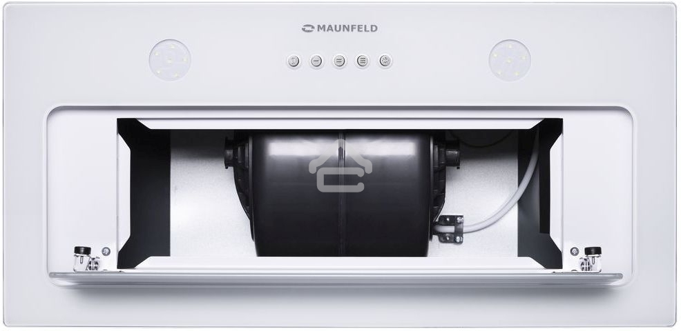 Вытяжка встраиваемая Maunfeld TRAPEZE 601GG белый, 60 см, 1150 куб. м/ч, 54 дБ