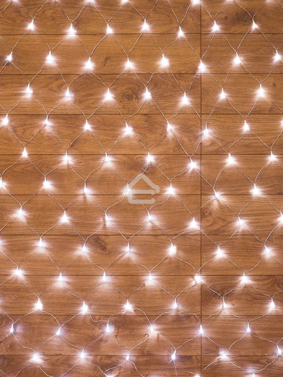 Гирлянда «Сеть» 1,5х1,5 м, прозрачный ПВХ, 96 LED белый