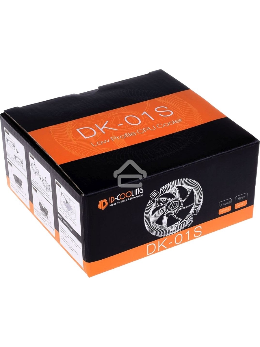 Кулер Cooler ID-Cooling DK-01S серебристый/черный 80мм алюминий 2200rpm 24db 3-pin 65W