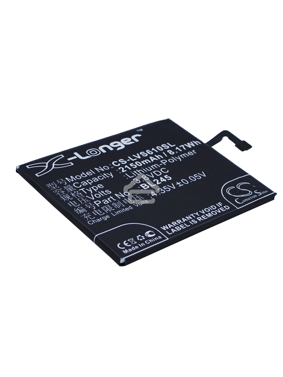 Аккумулятор CameronSinoCS-LVS610SL BL245 для Lenovo S60 3.8V / 2150mAh / 8.17Wh