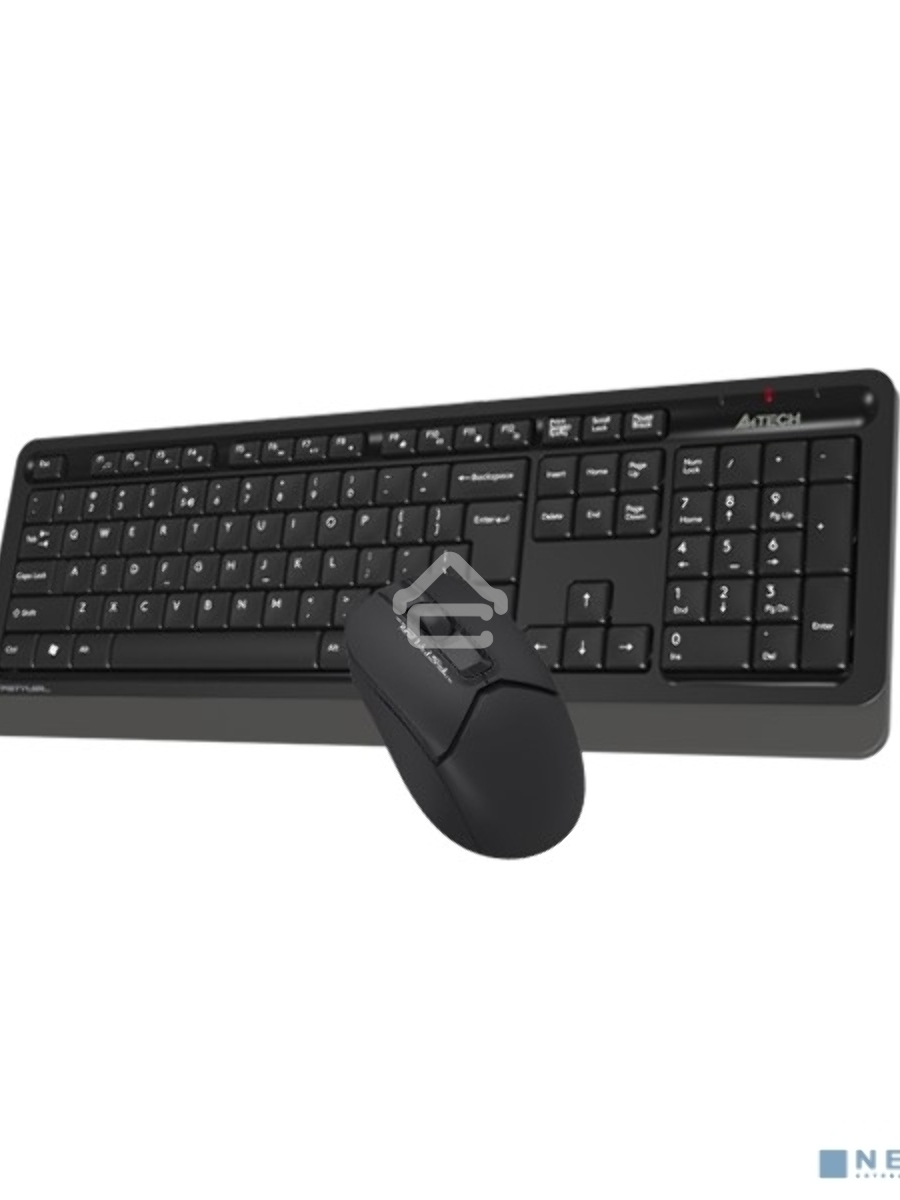 Клавиатура + мышь A4Tech Fstyler FG1012 клав:черный/серый мышь:черный USB беспроводная Multimedia
