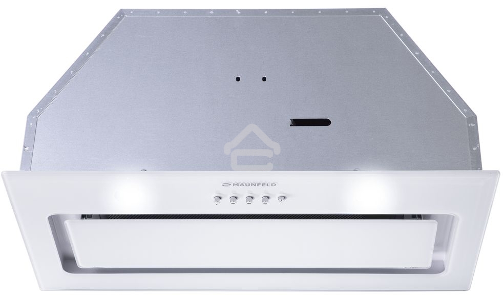 Вытяжка встраиваемая Maunfeld TRAPEZE 601GG белый, 60 см, 1150 куб. м/ч, 54 дБ