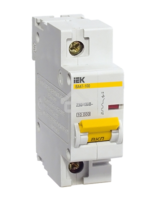 Выключатель автоматический модульный 1п C 80А 10кА ВА47-100 ИЭК MVA40-1-080-C