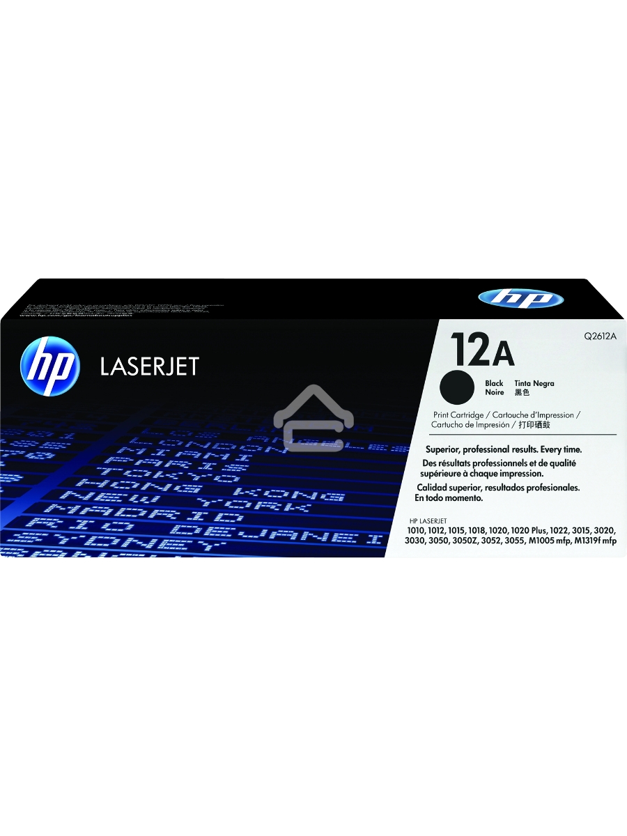 Картридж лазерный HP Q2612A черный для LaserJet 1010/1018/1020/1012/1015/3015/3020/3030 (2000стр.)