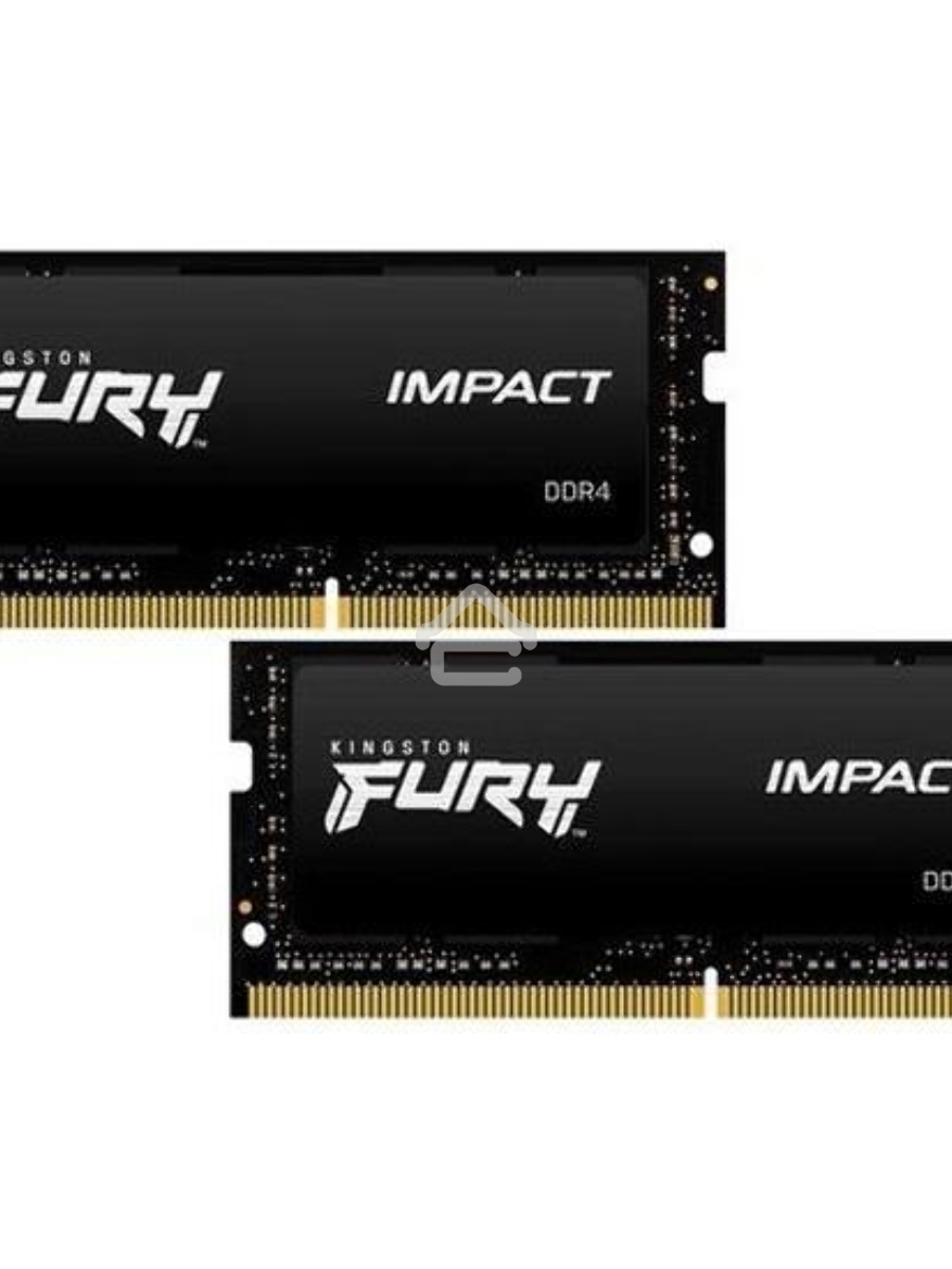 Оперативная память Kingston Fury Impact, DDR4, 16GB (2x8GB), 3200MHz, CL20, SO-DIMM