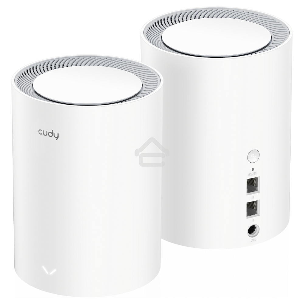 Бесшовный Mesh роутер Cudy M3000(2-PACK) AX3000 10/100/1000/2500BASE-T, белый (упак.:2шт)