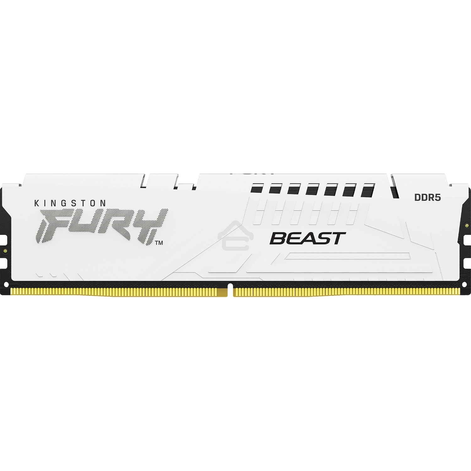 Оперативная память Kingston Fury Beast, DDR5, 32GB (2x16GB), 5200MHz, CL40, DIMM, с радиаторами, белый