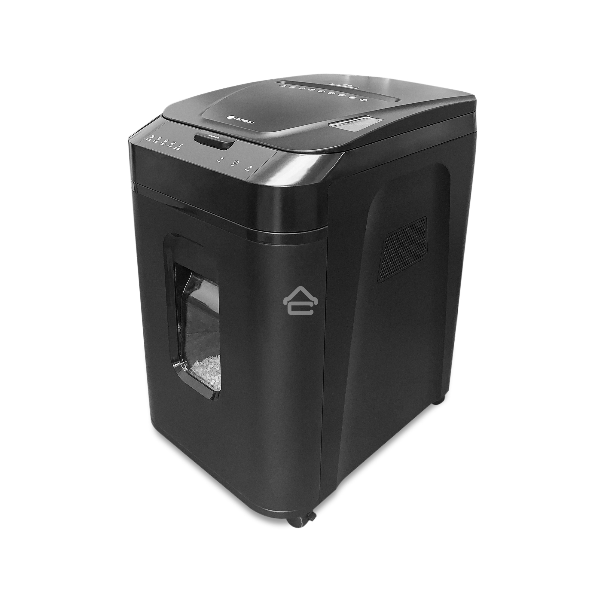 Шредер ГЕЛЕОС АП40-4, DIN P-4 (4 ур-нь секр.), фрагмент 3,9х12мм, АВТОПОДАЧА 170 лист (70г/м2), пл.карты/скрепки/скобы, 37 литров