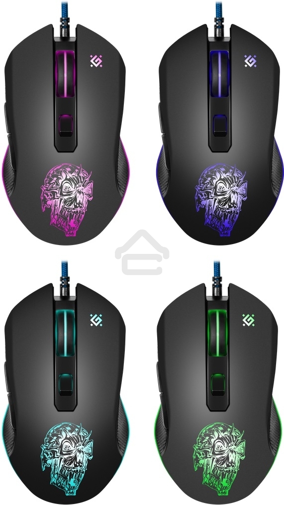 Мышь проводная Defender Sleipnir GM-927 черный, 12800 dpi, USB, кнопки - 6