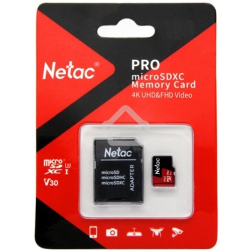 Флеш карта MicroSD card Netac P500 Extreme Pro 32Gb, retail version w/SD adapter