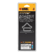 Нож Denzel 25 мм, сменное лезвие, SK4, корпус из ABS + TPR, торцевой зажим