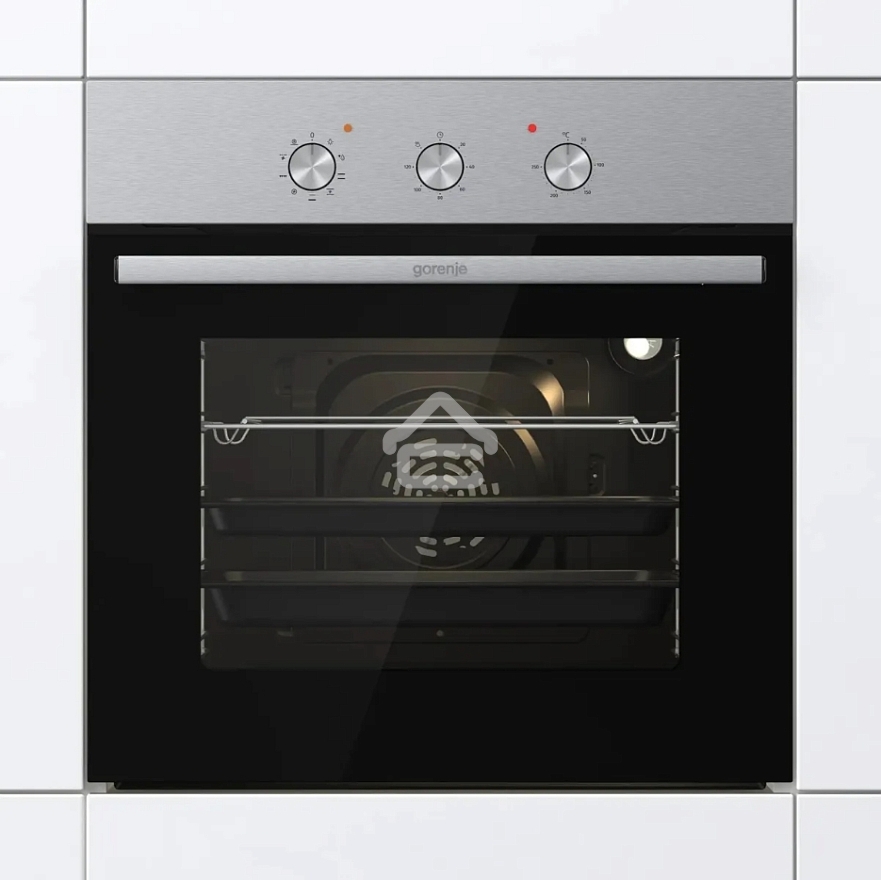 Встраиваемый духовой шкаф электрический Gorenje BO6727E03NX, черный/серебристый