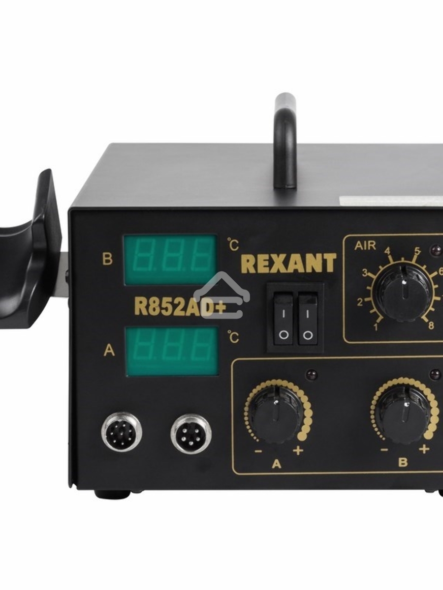 Паяльная станция Rexant, 2 в 1: паяльник+термофен, с цифровым дисплеем, 100-480 °С