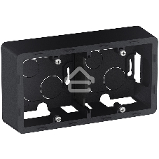 Коробка накладного монтажа 2 поста антрацит