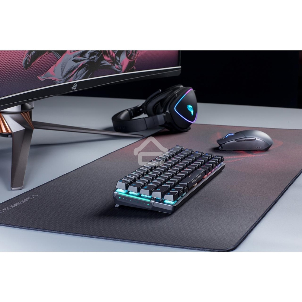Игровой коврик для мыши ASUS ROG Scabbard II (900 x 400 x 3 мм, резина, тканый материал, cиликон, 90MP00S0-B0UA00)