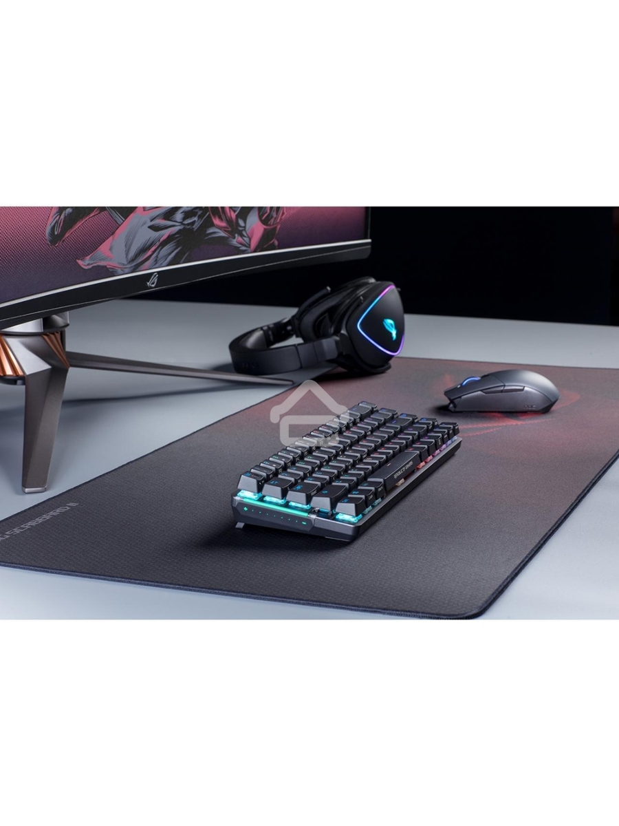 Игровой коврик для мыши ASUS ROG Scabbard II (900 x 400 x 3 mm, резина, тканый материал, cиликон, 90MP00S0-B0UA00)