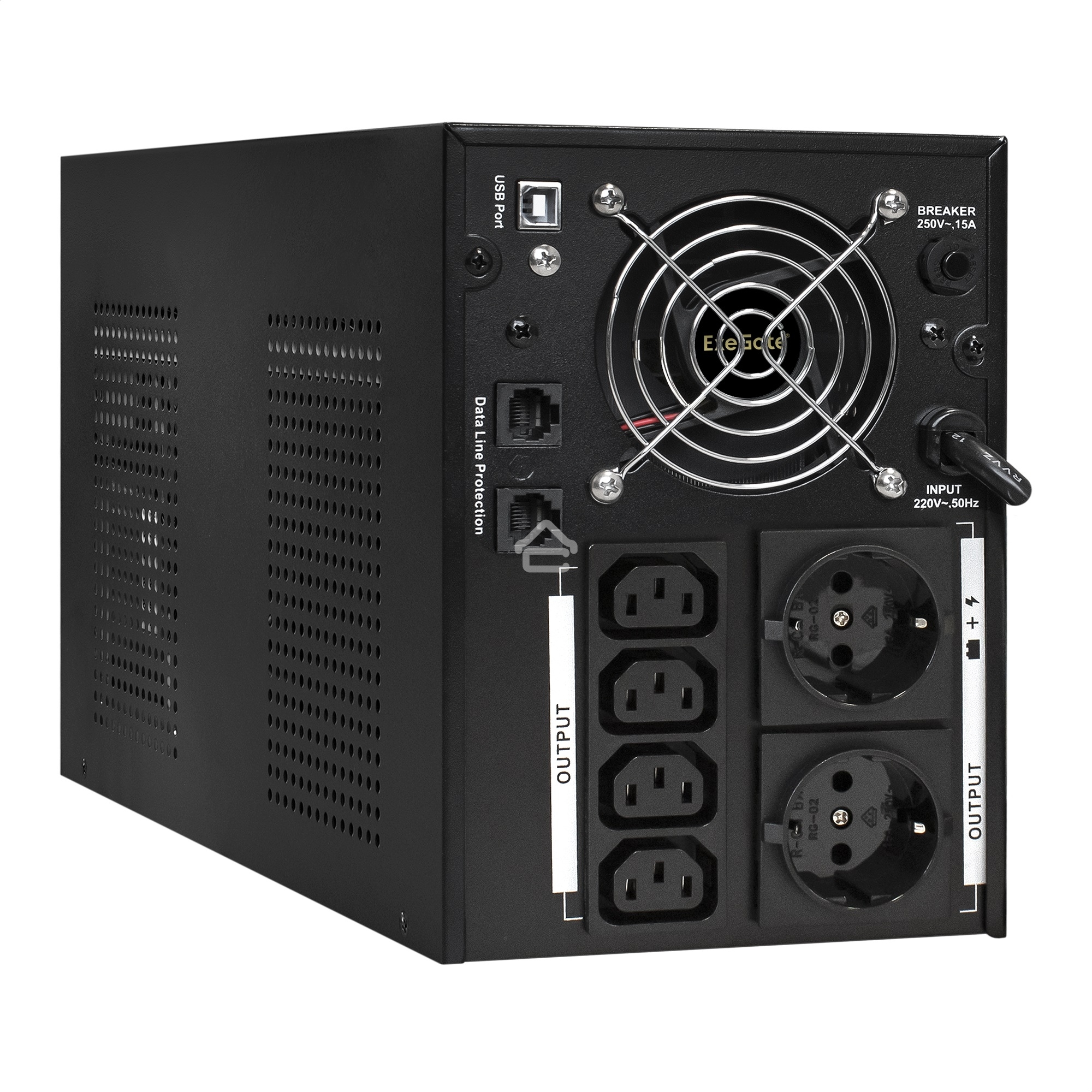 Источник бесперебойного питания ExeGate EX292637RUS SpecialPro Smart LLB-3000.LCD.AVR.2SH.4C13.RJ.USB <3000VA/1800W, LCD, AVR,2*Schuko+4*C13,RJ45/11,USB, металлический корпус, Black>