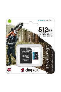 Флеш карта microSDXC 512Gb Class10 Kingston SDCG3/512GB Canvas Go! Plus + adapter