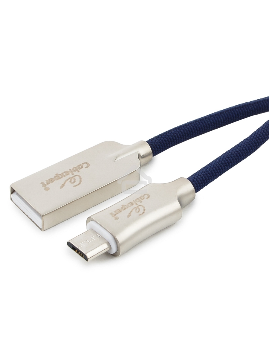 Кабель USB 2.0 Cablexpert CC-P-mUSB02Bl-1.8M, AM/microB, серия Platinum, длина 1.8м, синий, блистер