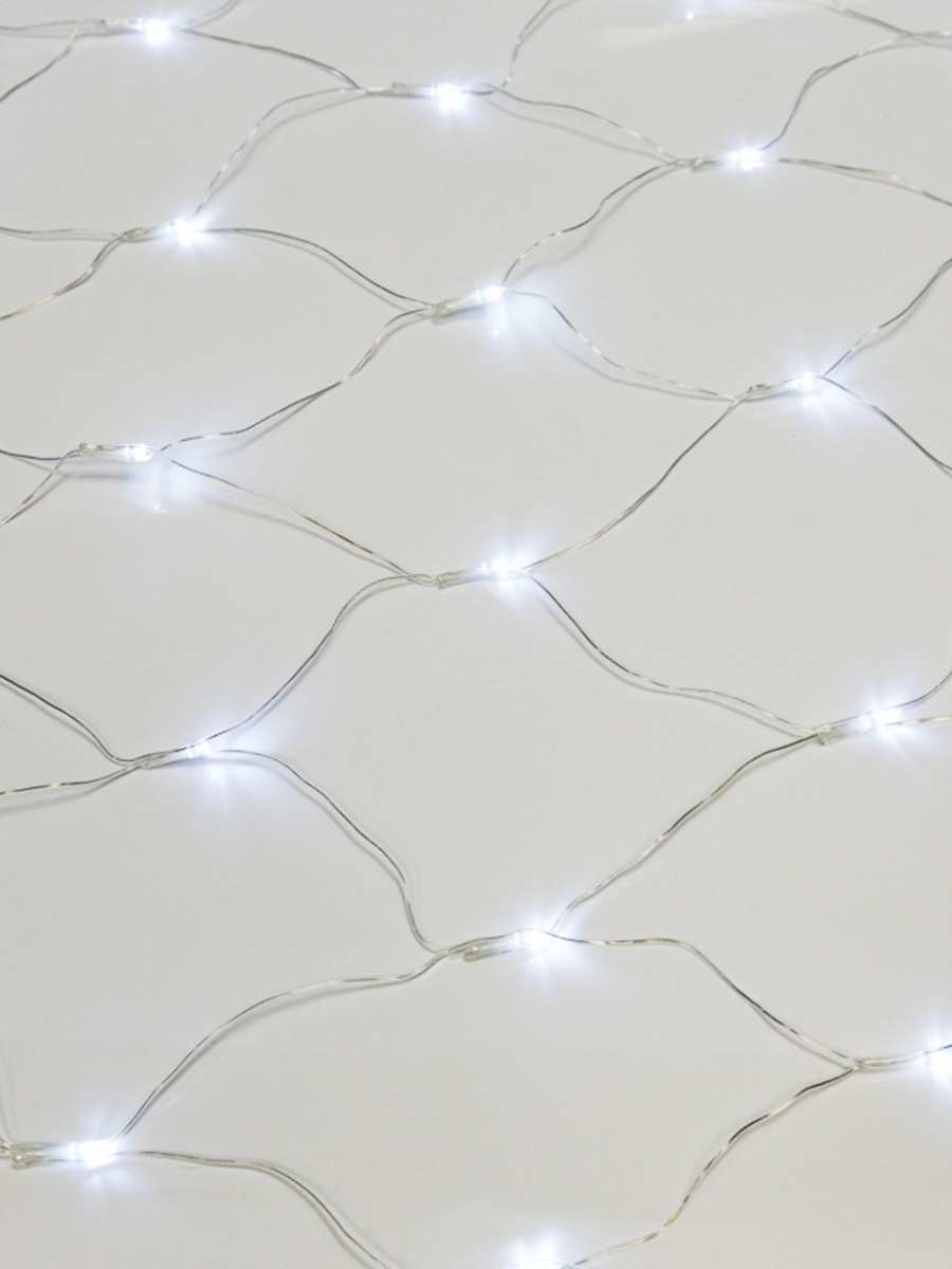 Гирлянда «Сеть» 1,5х1,5 м, прозрачный ПВХ, 96 LED белый