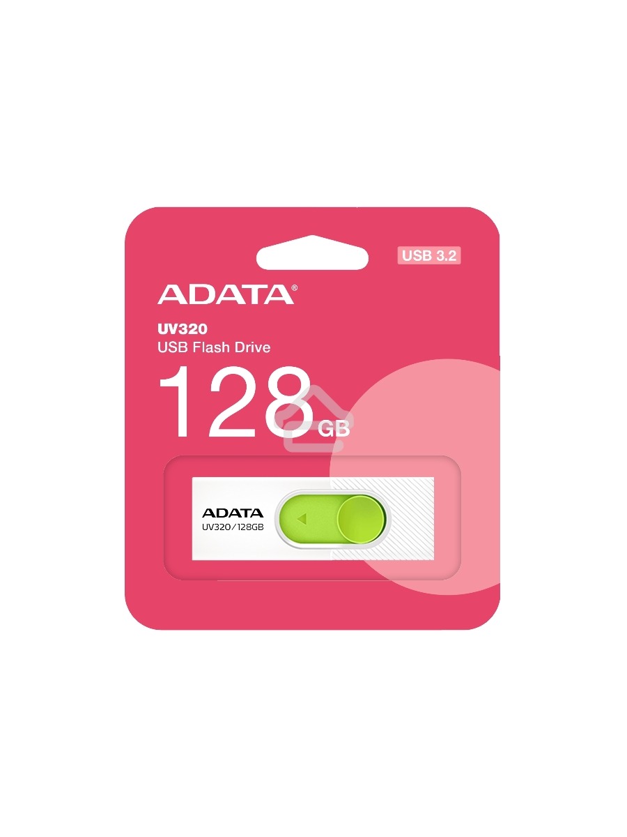 Флеш диск 128GB USB 3.2 Gen1 AUV320-128G-RWHGN White/Green