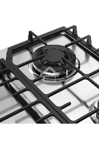 Варочная поверхность Kuppersberg FS 66 X газ, High-Tech, 58 см, автоматический электроподжиг, газ-контроль, форсунки под сжиженый газ, SABAF конфорки, чугунные решетки, цвет нержавеющая сталь, цвет фурнитуры черный