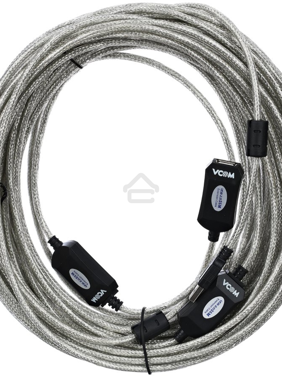 Кабель-адаптер VCOM VUS7049-25M USB2.0-repeater, удлинительный активный <Am-->Af> 25м