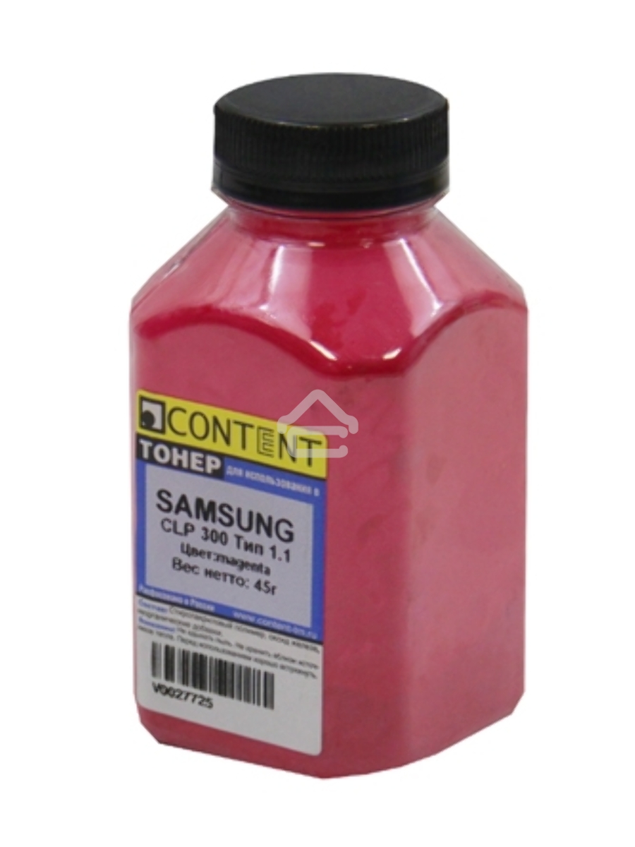 Тонер Samsung CLP 300 (Content) Тип 1.1, M, 45 г, банка