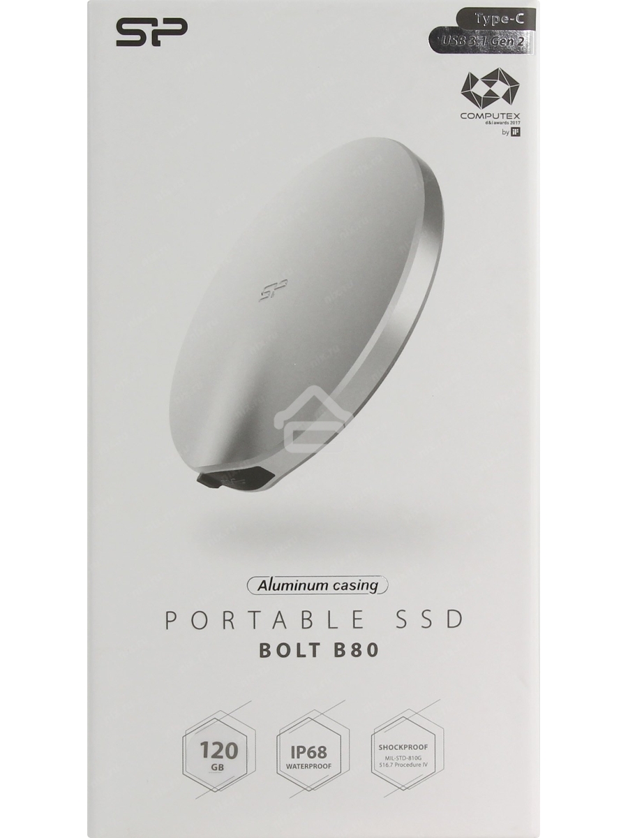 Внешний накопитель SSD USB3.1 120GB EXT. B80 SP120GBPSDB80SCS SILICON POWER
