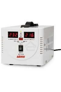 Стабилизатор напряжения Powerman AVS-D Voltage Regulator 1000VA, Digital Indication, 2x Schuko Outlets, 1m Power Cord, 230V, 1 year warranty, White