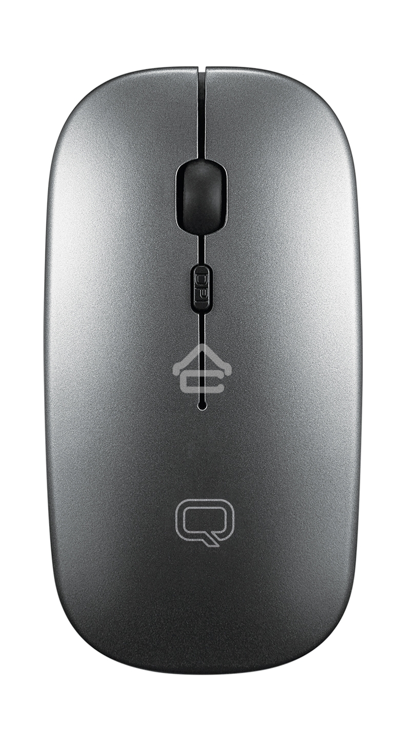 Офисный набор клавиатура + мышь Qumo Paragon Silver + White K15/M21, беспроводной 2.4G, клавиатура + мышь, 400 mA
