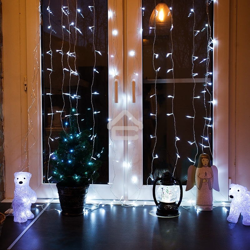 Декоративный фонарь Neon-night с эффектом снегопада и подсветкой 