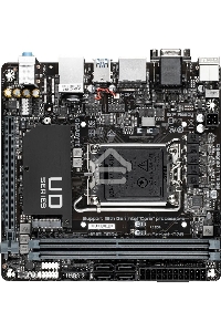 Материнская плата Gigabyte H610I DDR4, LGA 1700, Intel H610, 2xDDR4, 4xSATA, 1xM.2, 1xPCIe 4.0 x16, 1xHDMI, 1xVGA, 2xDP, 1x 1Gb LAN, 2xUSB-A 3.2 Gen 1, 4xUSB-A 2.0, 3x 3.5 мм, 7.1, Mini-ITX